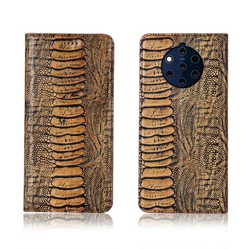 

Ostrich foot pattern genuine leahther phone bag for Nokia 9 PureView magnetic phone case for Nokia 8 Sirocco flip cover funda