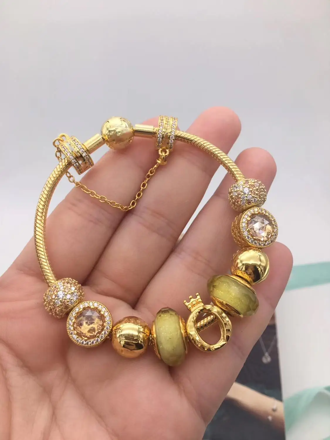 

High Quality 1:1 100% 925 Gold Gold Gold Gold Gold Bracelet for Pure Silver Security Current Free Charges
