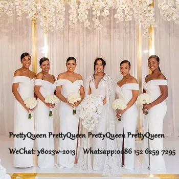 

Bohemia Bridesmaid Dresses For Women Side Split Boat Neck 2020 Long Wedding Party Dress Sukienki Na Wesele Damskie