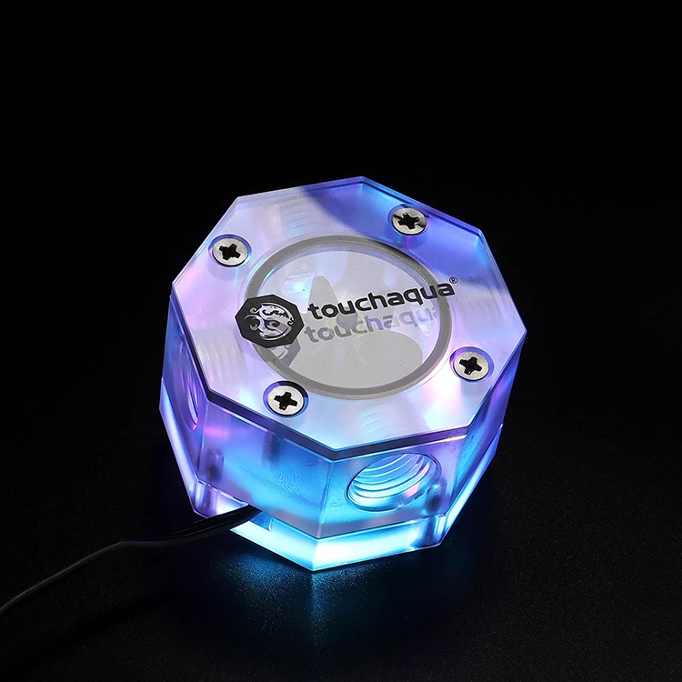 Bitspower Touchaqua восьмиугольник водяного потока охлаждения DRGB G1/" отверстие цветок
