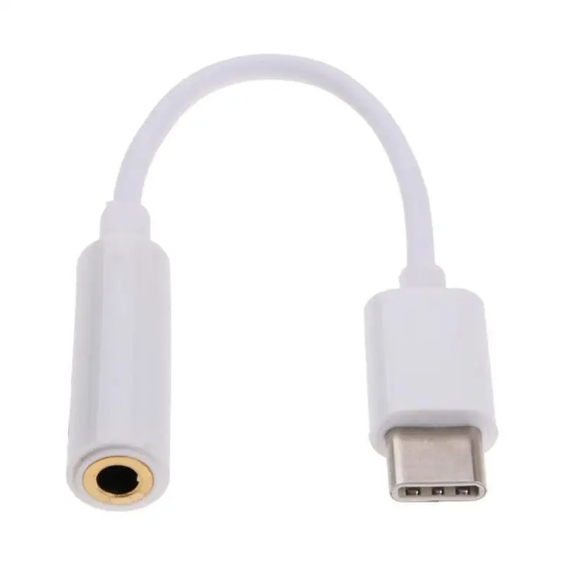 Кабель-адаптер Usb-c type C до 3,5 мм гарнитура для мобильных телефонов Аудио разъем адаптер для наушников для Xiaomi huawei для смартфона - Цвет: Черный