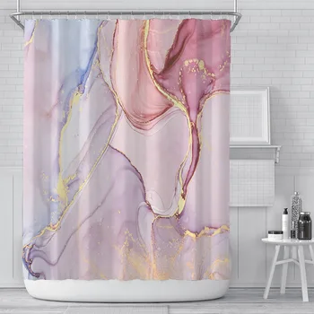 

Saim Bathroom Curtain Waterproof Printed Polyester Shower Curtain Shawer Curtains Bathroom Curtains With 12Pcs Hooks JJ50802