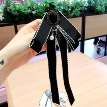 Женская лента галстук-бабочка античный сплав имитация кристалл Ювелирная Брошь булавка галстук 449F