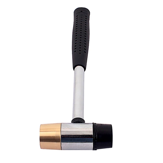 Marteau En Plastique Pour Guitare – Tête Laiton Et Tête Plastique UHMW – Outil Pour Poser Les Frettes Sur Guitare, Basse, Ukulélé - 12