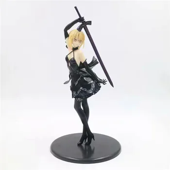 

28cm Anime FGO Fate Grand Order Saber Black Dress Ver. Action Figure Model Toy