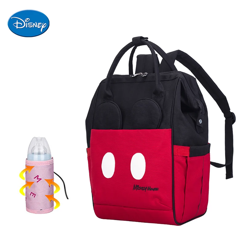 Сумка для подгузников disney для коляски, рюкзак для ухода за ребенком, сумка для мамы, водонепроницаемый USB рюкзак для подгузников для мам, Микки и Минни Маус