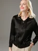 SuyaDream Women Silk Hoodies 92.1%Silk 7.9%Spandex Solid Black Hooded Zip-up 2022 Spring Autumn Outwear ► Photo 2/6
