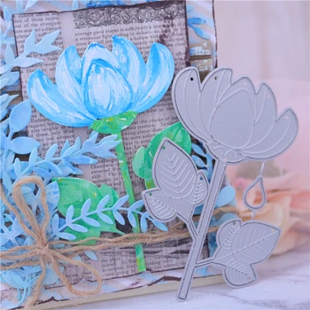 

InLoveArts Lotus Metal Cutting Dies with Water Droplets Dies for Card Making Scrapbooking Dies Embossing Cuts Stencil Craft Dies
