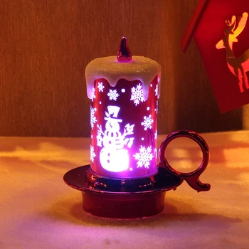 

Christmas Decor Home Wedding Night Party Holiday Candle Light Acrylic LED Electronic Gifts Romantic Flameless Battery Powered