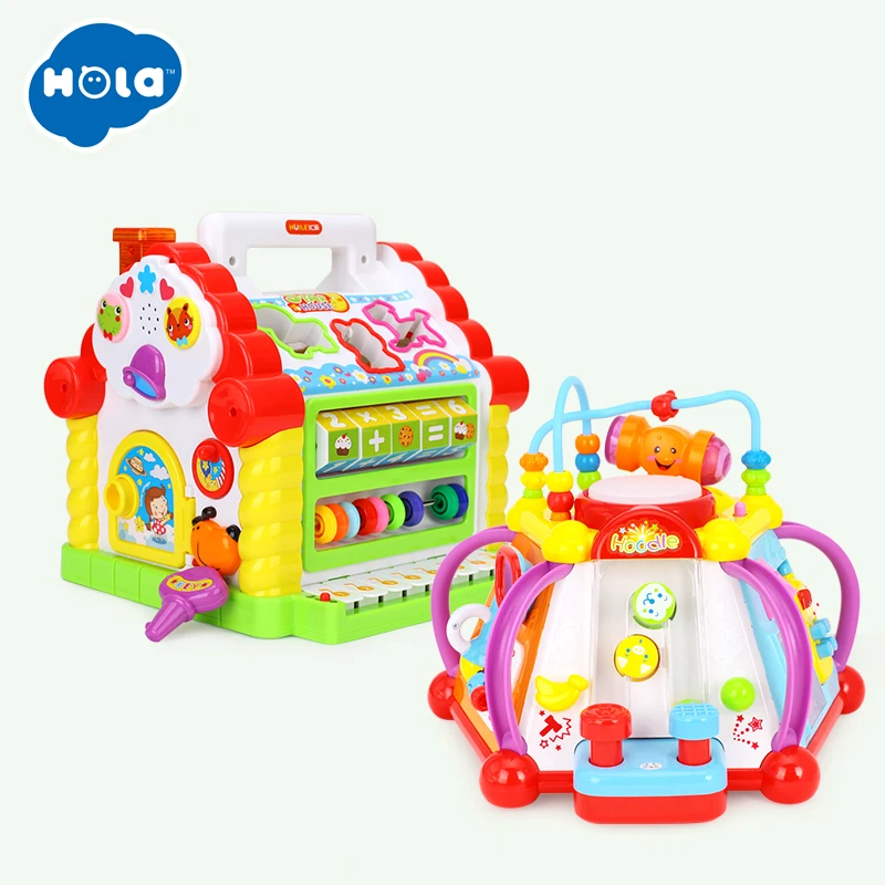 

HOLA 739 and 806 Baby Toys Musical Activity Cube Toy Learning Educational Game Play Center Toy with Lights & Sounds for Kids