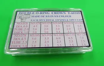 

New Stainless Steel Double O Ring Crowns Total 24 PCs Free Shipping
