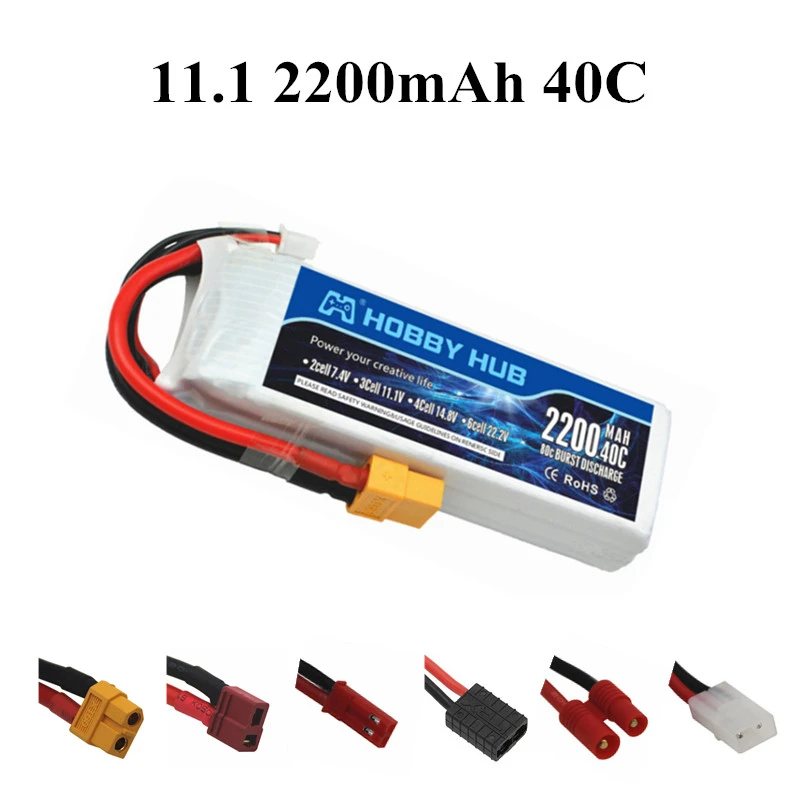 11.1v Lipo Battery For Rc Car Airplane Helicopter High Power 11.1 V 2200mah  3s Battery For Rc Toys Accessories Xt60 Plug 803496 - Rechargeable Batteries  - AliExpress