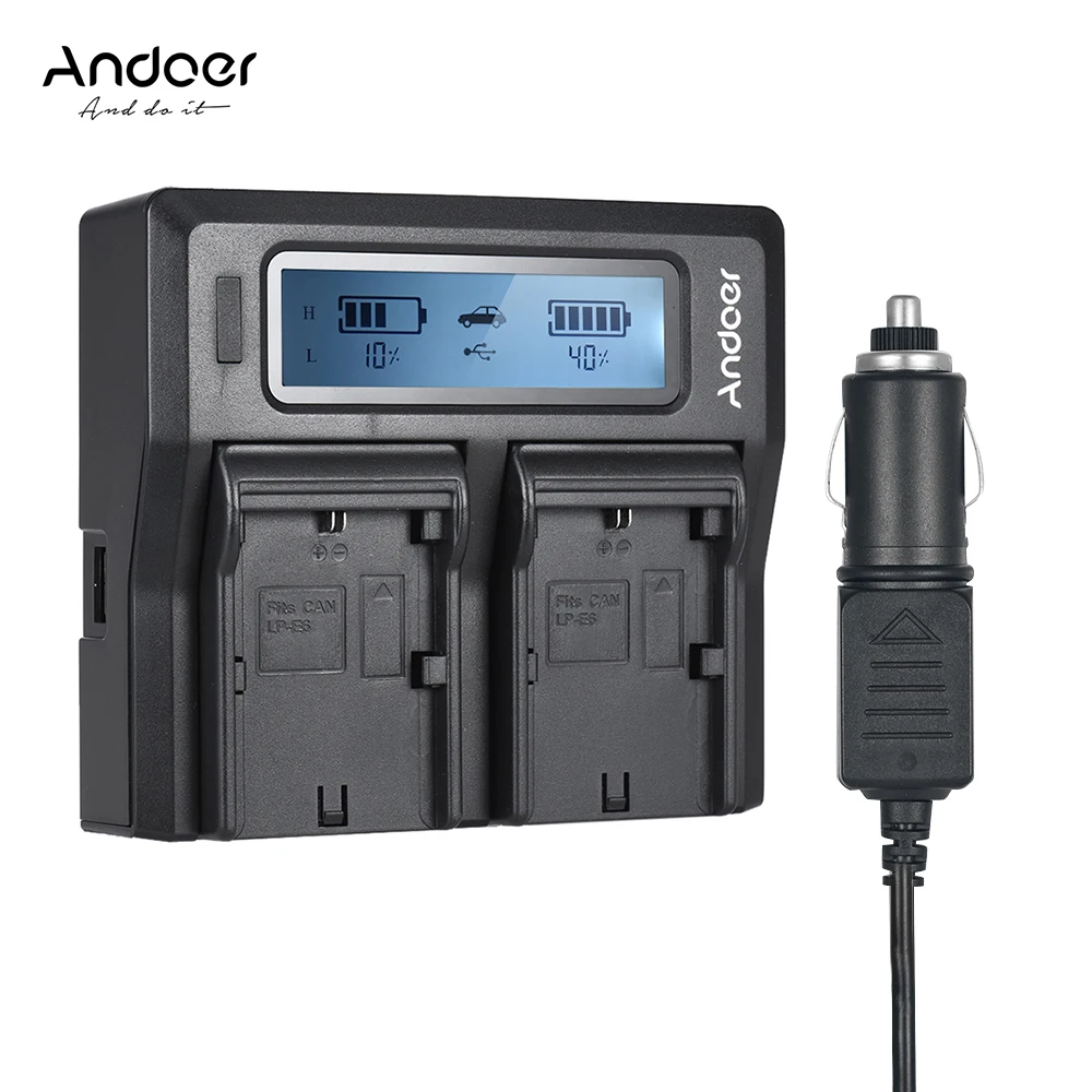 Andoer NP F970 Двухканальное зарядное устройство для цифровой камеры с ЖК дисплеем Sony