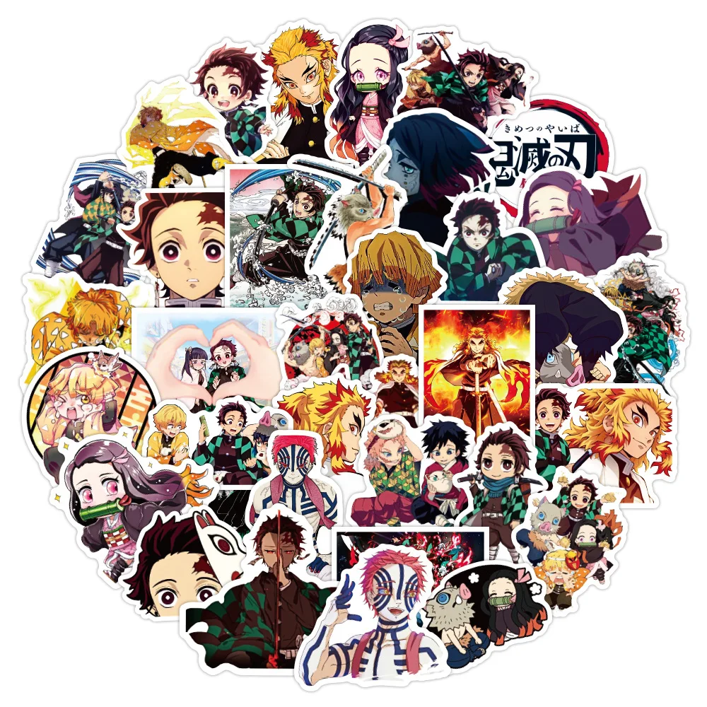 Generic stickers de dessin animé Demon Slayer Kimetsu No Yaiba, autocollant  anime manga 50 pcs à prix pas cher