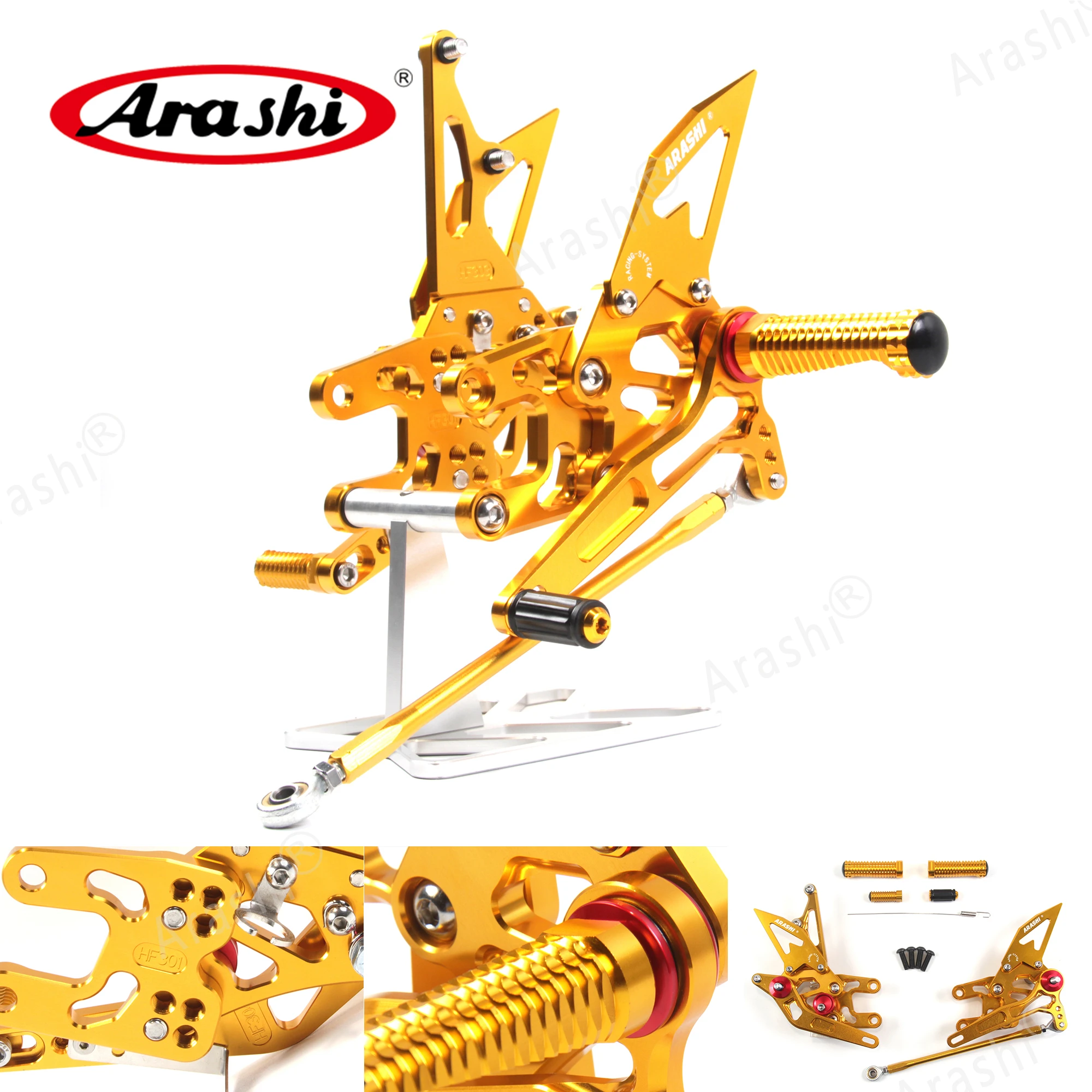 Arashi Motorcycle Footrest For Kawasaki Ninja Zx10r Zx10r 2004 2005 Foot Pegs Rear Rest Rearset