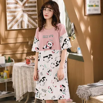 

Women Pajamas Summer Long Night Gown Fashion Sleepwears Women Night Dress For Women Female Nightwears Women Nightie Hot