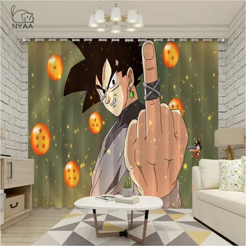 

NYAA Anime Dragon Ball Window Curtains For Bedroom Living Room Children Drapes Fabric 3D Curtain Baby Ultra-thin Micro Blackout