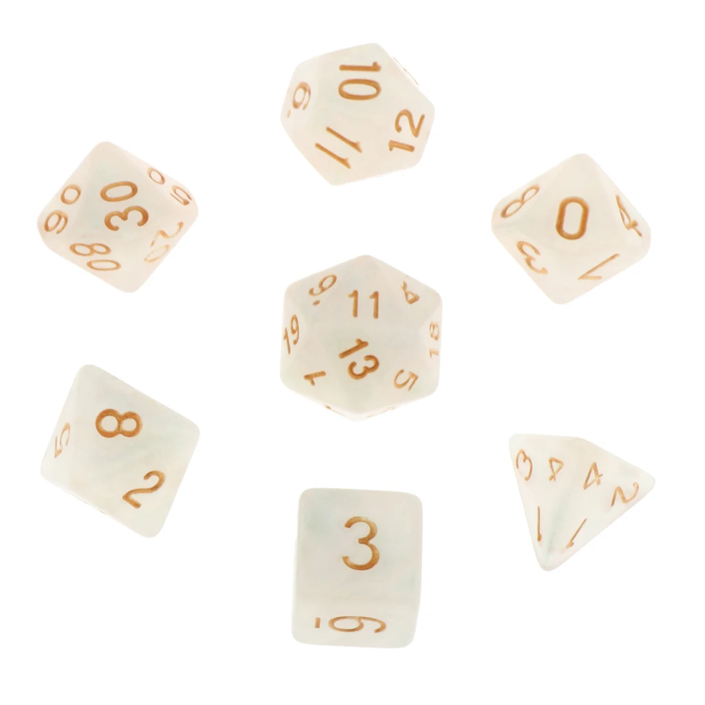 7Pc Multi-sided Dices Set D4-D20 MTG DND RPG Board Game Dice for D&D Roleplaying Party Casino Table Game Toy