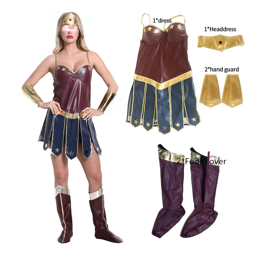 Wonder Woman Cosplay Halloween Costumes For Women Anime Jumpsuits Costumes Adult Women