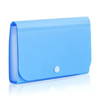 

1pc Mini accordion pack 5561 bill folder press button multi-function file bill pack pvc bag file organizer