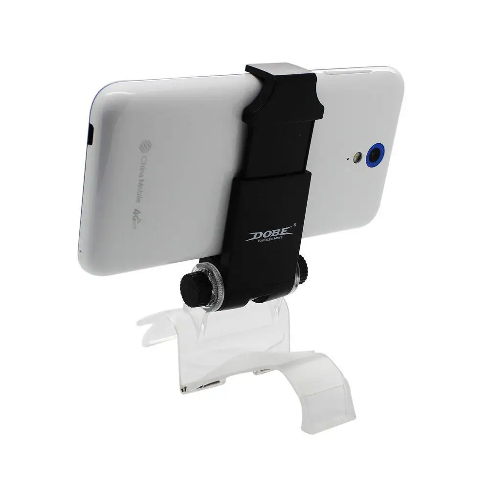 

TWISTER.CK PS4 Slim Smart Handle Clip Cell Mobile Phone Clamp Holder with OTG Cable for 4 Controller Black