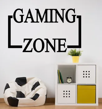 

Gaming Zone Sign Wall Vinyl Stickers for Teen Boy Room Gamer Wall Decor Decals Removable Video Game Art Decal Mural G736