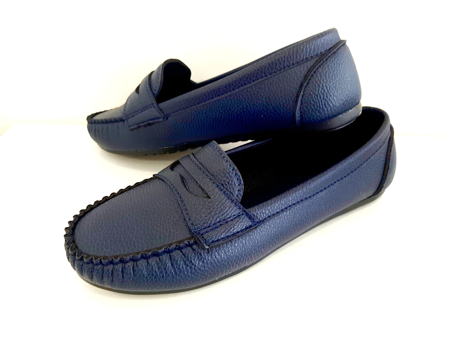 Zapatos universitarios para mujer, azul oscuro