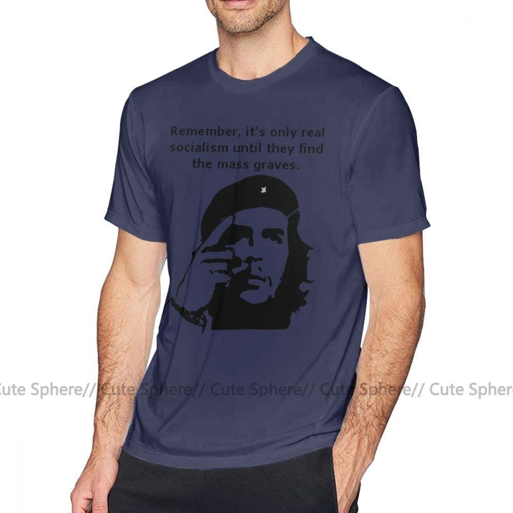 Che Guevara, футболка, тайна к Socialism, Мужская футболка с коротким рукавом, 5x Милая хлопковая Повседневная футболка с принтом - Цвет: Navy Blue