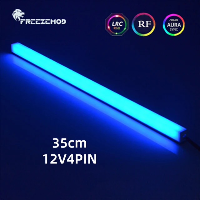 freezemod rgb led strip argb soft light strip cable 5v3pin 12v4pin aura pc modding chassis magnetic lamp 25 30 35 40cm coolmoon fans cooling aliexpress