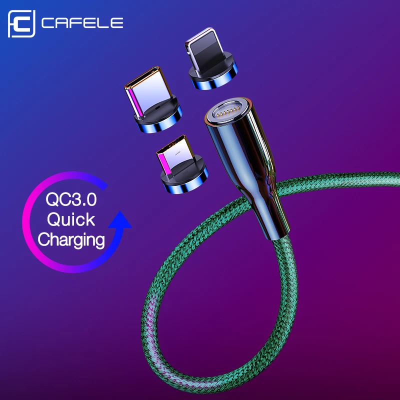 

CAFELE Magnetic Charge USB Cable 3A Fast Charging Cables for iPhone USB Type C Micro Cable for Samsung Huawei Xiaomi Oneplus