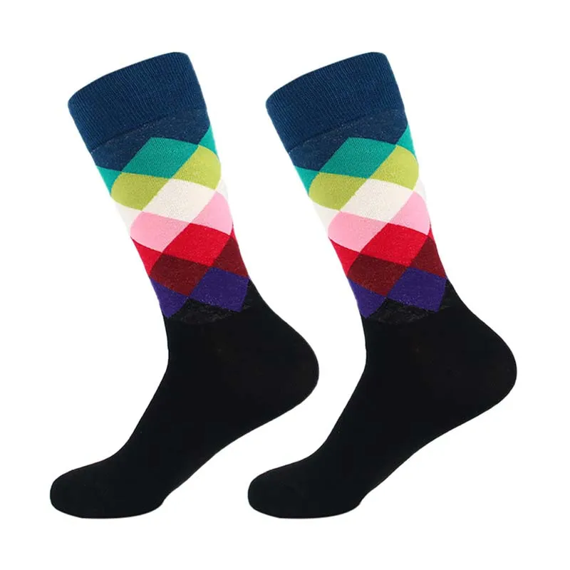 10 цветов, мужские, женские, градиентные цветные носки, модные, для спорта на открытом воздухе, хлопок, смесь, повседневные носки, новинка, скейтборд, счастливые носки, новинка - Цвет: 6