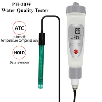 

PH-20W Portable Digital Water Quality Tester accuracy 0.1 Pen PH Meter Water Quality External Connection Electrode Tester40%off