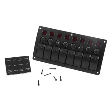 

120-260W Automotive 3PIN With Light 8-Band Lens Combination Panel Switch Home Use Waterproof IP65