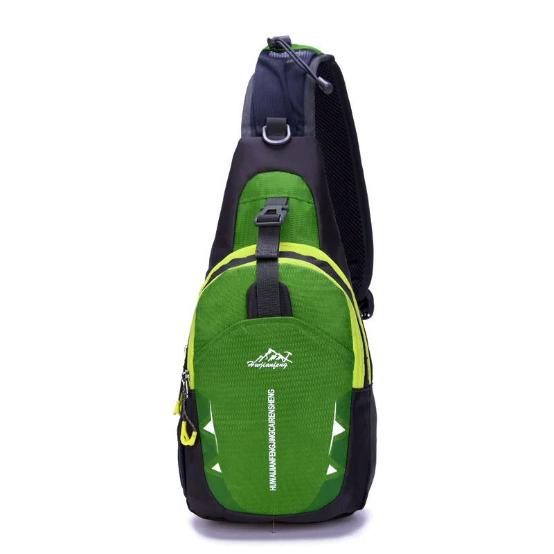 Мужская нагрудная сумка, водонепроницаемая Дорожная Спортивная Сумка через плечо, сумка на плечо, сумка для альпинизма, сумка для мобильного телефона, поясная сумка - Цвет: Darkgreen