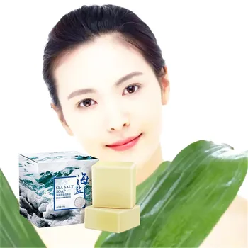 

NEW acarid Removing Solid Face Washing Milk Sea Salt Soap Pure Natural Coconut Oil and Sheep Milk Glossy and Delicate Skin