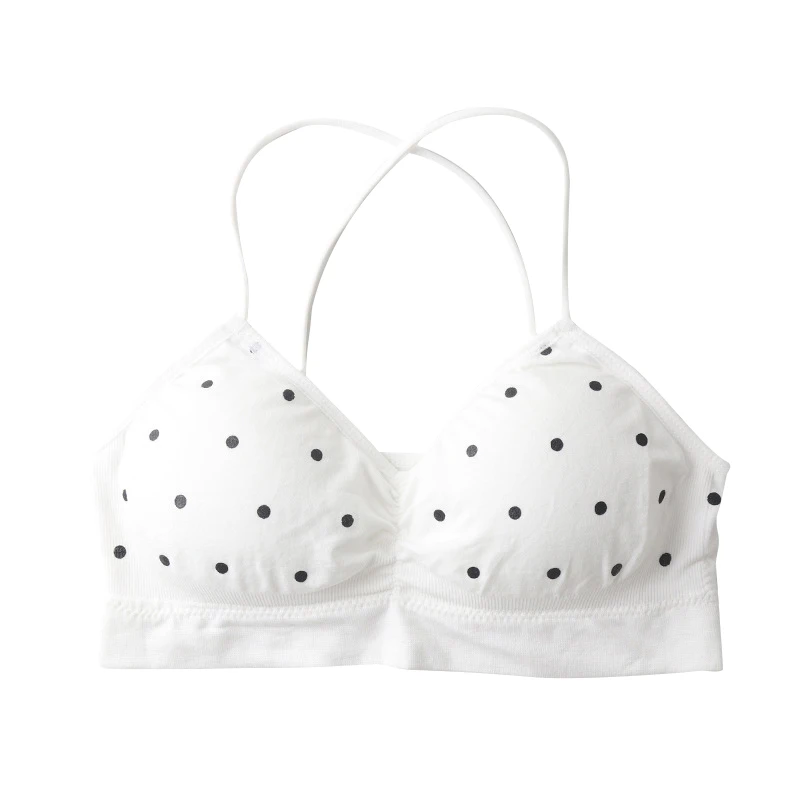 Women Lingerie Bra Push Up Sports Seamless Polka Dot Soft Tube Top