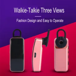 Talkie walkie professionnel sans fil, 2 pièces, Mini oreillette Portable, crochet d'oreille, casque, talkie walkie, communicateur Radio 