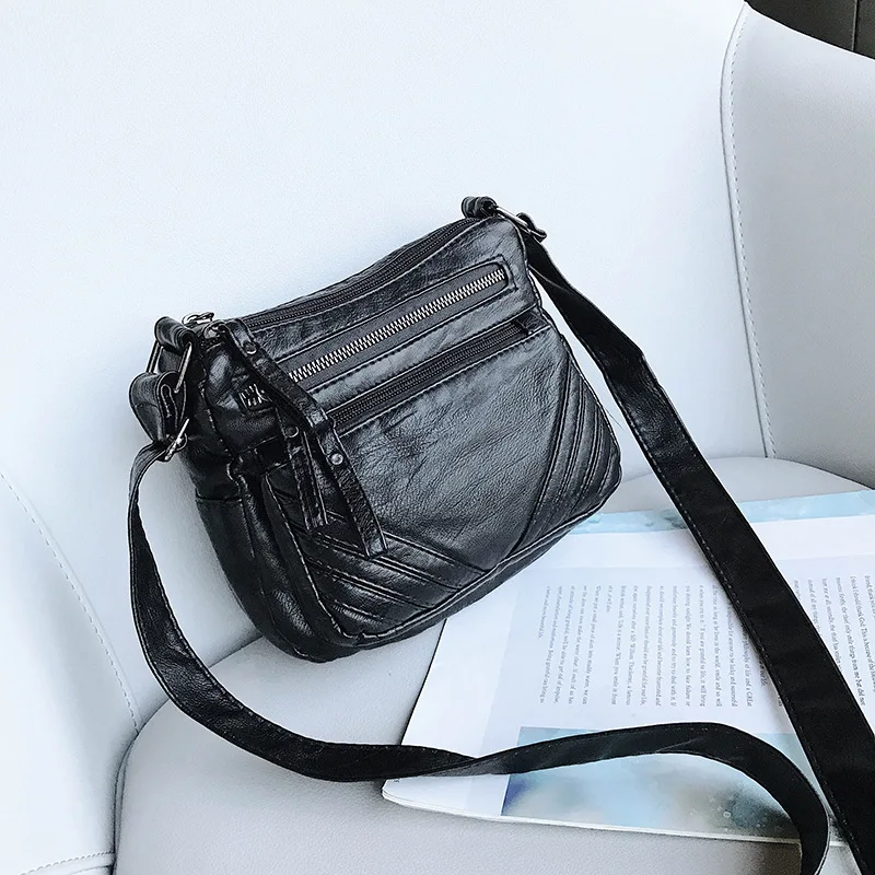 

2018 New Style Fashion Pu Soft Leather Traveling Bag Versatile Trend Large-Volume Diaper Bag Youth Backpack
