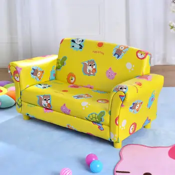 

ildren's sofa princess baby leather art quality cute baby cartoon reading small sofa back seat stool
