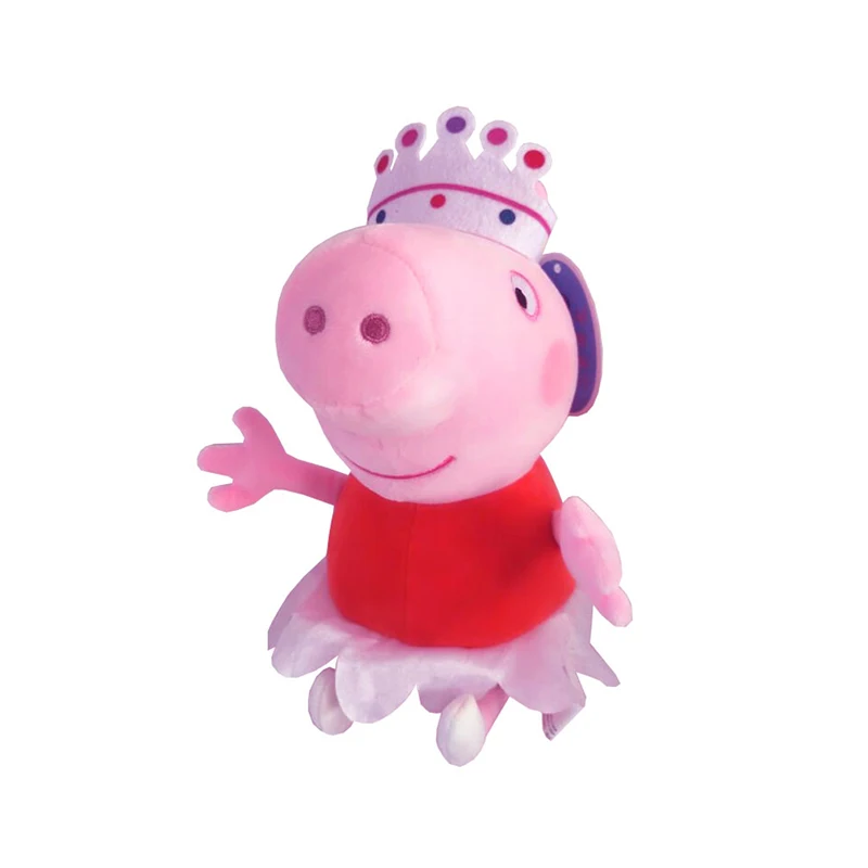 Ballet Peppa 30 см оригинальные Свинка Пеппа Джордж Животные Мягкие плюшевые игрушки семья розовый Свинка Пеппа медведь куклы рождественские подарки игрушки для девочек детей - Цвет: Ballet Peppa
