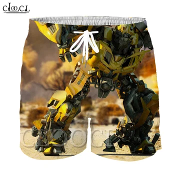 

CLOOCL Anime Superhero Car Bumblebee 3D Print Casual Shorts Children Beach Shorts Cartoon Summer Boy Girl Cute Short Pants