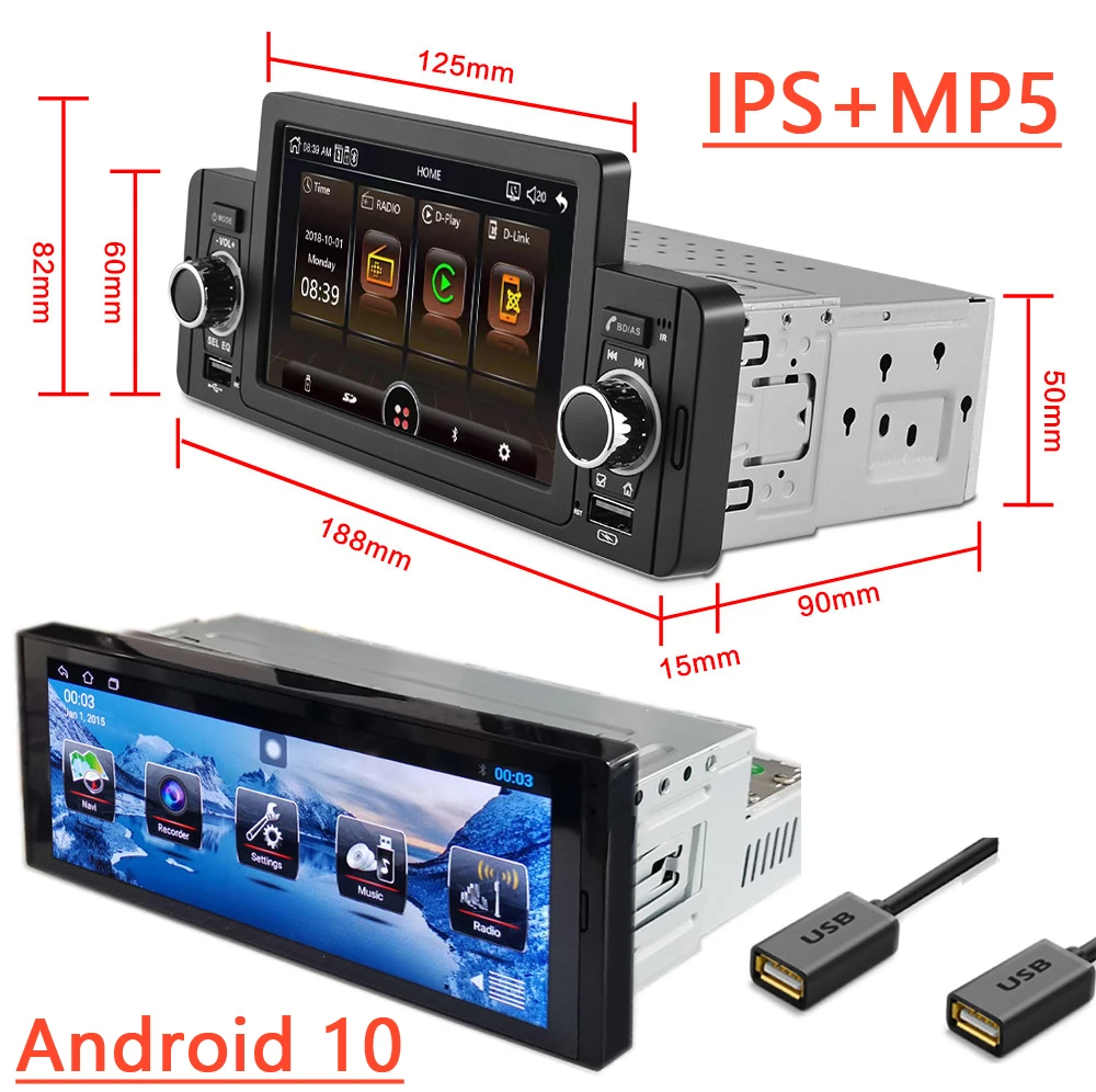 1din Auto Radio Android MP5 Multimedia Player 1 Din Car Stereo Video GPS Navigation WiFi Mirror Link|Car Radios|