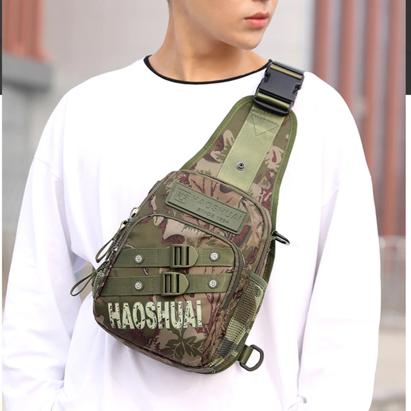 Мужская тактическая нагрудная сумка, многофункциональная водонепроницаемая сумка на плечо, уличный рюкзак для бега, для отдыха и путешествий, мужские сумки-мессенджеры