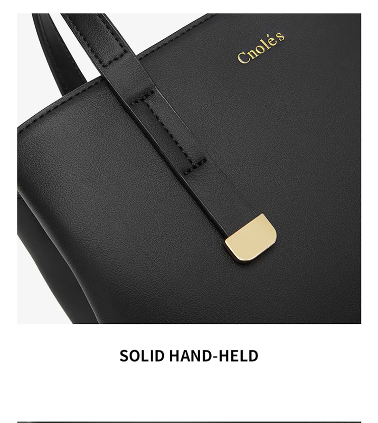 Cnoles Bags for Women 2021 Brand Women Hangbags Genuine Leather Solid Color Satchel Shoulder Tote Top-handed Bags Top Quality