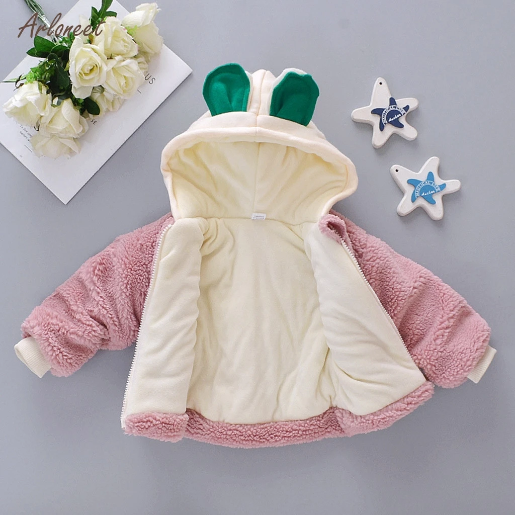 ARLONEETbaby/куртки-пальто-с капюшоном-зимний плюшевый комплект из хлопковой стеганой куртки с капюшоном и рисунком морковки с длинными рукавами+ сумка, kurtka niemowlak
