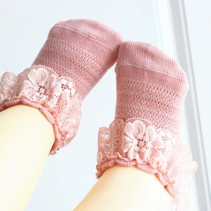 Милые кружевные носки с цветочным рисунком для новорожденных, мягкие носки для маленького мальчика/девочки, новорожденный малыш младенец носок Sokken meia infantil