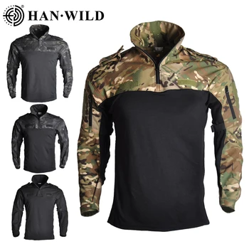 HAN WILD camuflaje ropa de caza trajes tácticos de rana uniforme militar Paintball Airsoft francotirador camisa de combate y pantalones Jersey