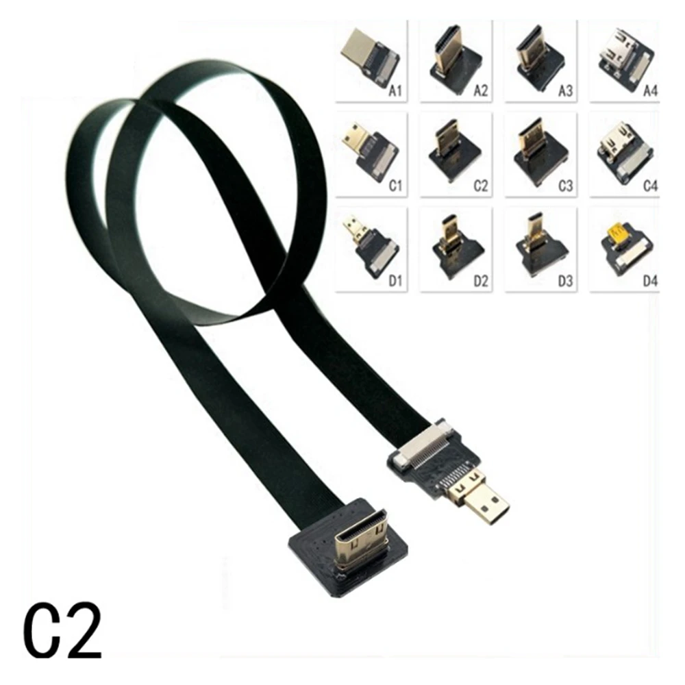 Плоский кабель C2 FPV HDMI Type A папа HDTV FPC для мультикоптера аэрофотосъемки 0 1 м/0 2 5 8 м/1