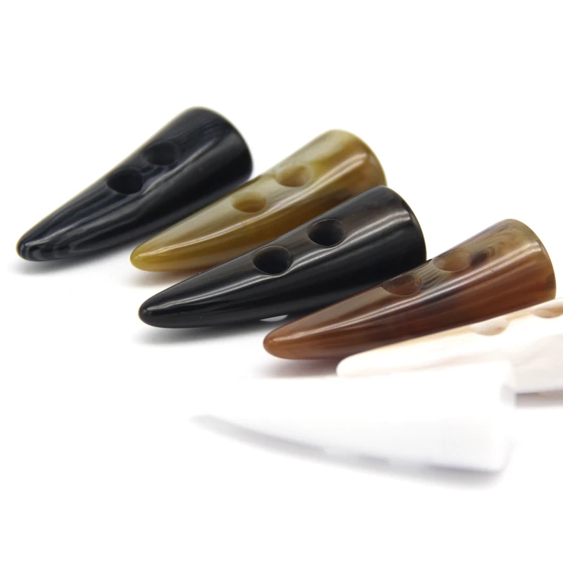 40mm 50mm Large  Horn Toggle Resin Buttons For Clothing Women Coat Jacket Blazer Overcoat Winter Decorative DIY Crafts Wholesale