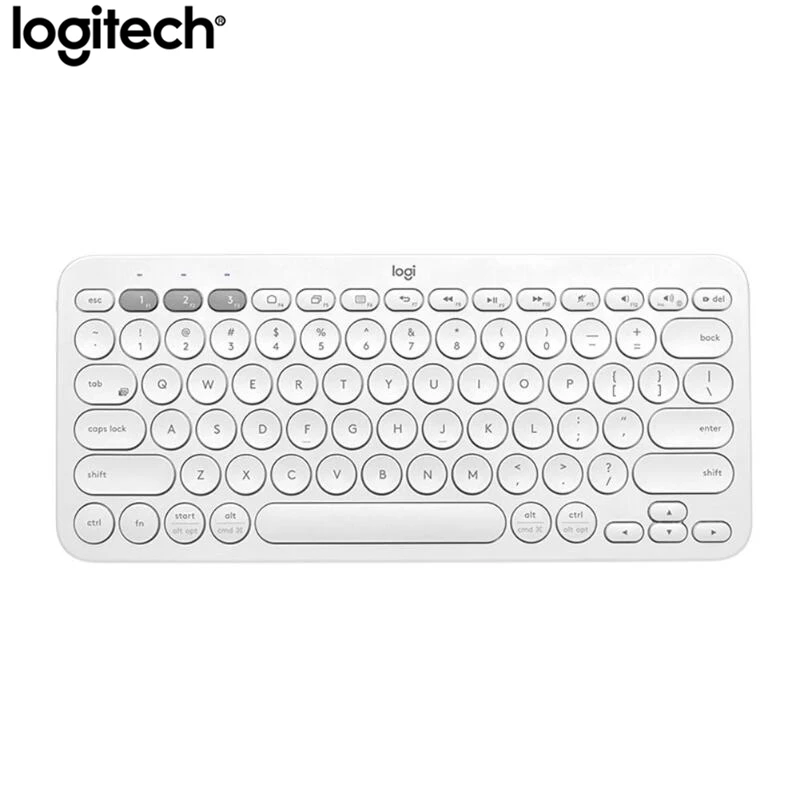 Белый Беспроводная клавиатура logitech K380, Bluetooth, портативная, ультра тонкая, мини, бесшумная, многофункциональная, клавиатура для ПК, ноутбука, планшета, Android, IOS - Цвет: Белый